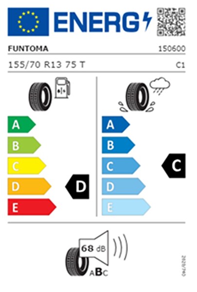 Funtoma 155/70 R13 TL 75T ROADFUN Yaz Lastiği (Ürertim Tarihi:2025)