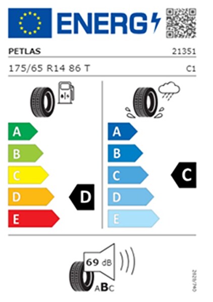 Petlas 175/65 R14 86T Reinf. Elegant PT311 Oto Yaz Lastiği - Üretim Tarihi : 2025