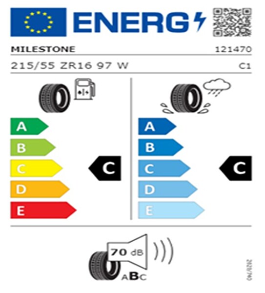 Milestone 215/55 ZR16 TL 97W Reinf. Carmile Sport Oto Yaz Lastiği - Üretim Tarihi : 2025