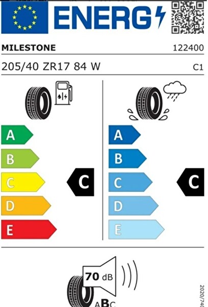 Milestone 205/40 R17 TL 84W Reinf. Carmile Sport Oto Yaz Lastiği - Üretim Tarihi : 2025