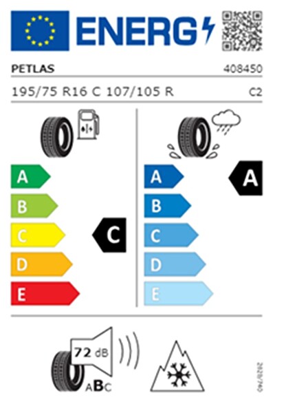 Petlas 195/75 R16 C TL 107/105R 8PR Full Power PT825 PLUS Kamyonet Yaz Lastiği - Üretim Tarihi : 2025