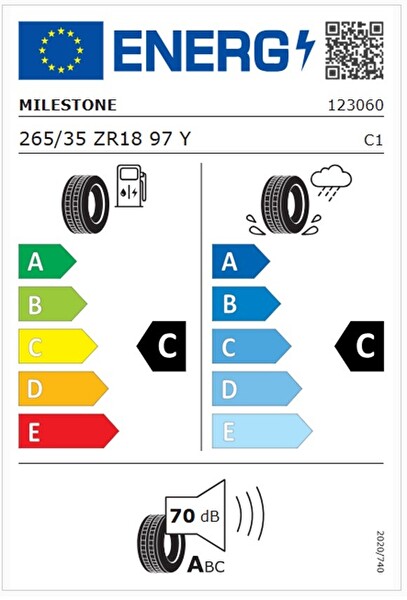 Milestone 265/35 ZR18 TL 97Y Reinf. Carmile Sport Yaz Lastiği - Üretim Tarihi : 2024