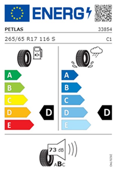 Petlas 265/65 R17 TL 116S Reinf. EXPLERO A/T PT421 SUV Yaz Lastiği - Üretim Tarihi : 2025 338542025