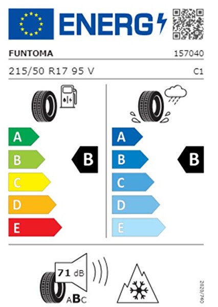 Funtoma215/50 R17 TL 95V Reinf. Roadfun Winter Kış Lastiği - Üretim Tarihi : 2025