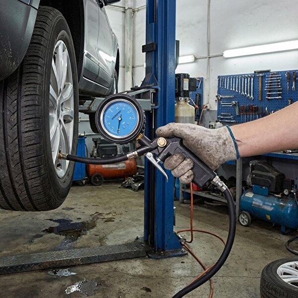 Workpro WP314063 16Bar Yağlı Basınç Göstergeli Profesyonel Havalı Lastik Şişirme Tabancası