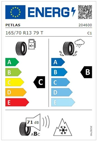 Petlas 165/70 R13 TL 79T Snowmaster 2 Kış Lastiği - Üretim Tarihi : 2025