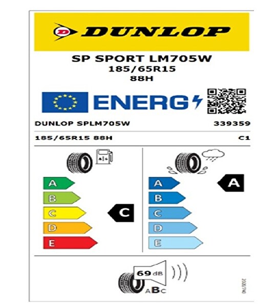 Dunlop 185/65 R15 TL 88H SP Sport LM705 Yaz Lastiği - Üretim Tarihi : 2025