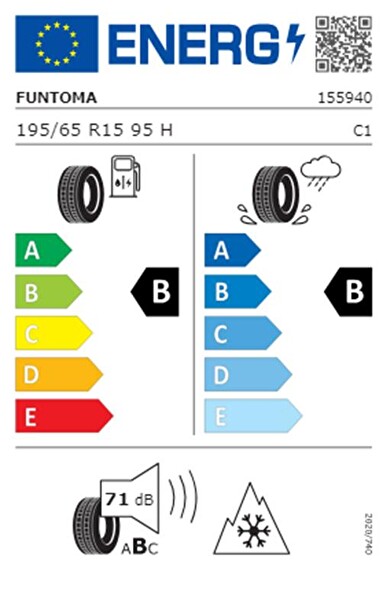 Funtoma 195/65 R15 TL 95H Reinf. Roadfun Winter Kış Lastiği - Üretim Tarihi : 2025