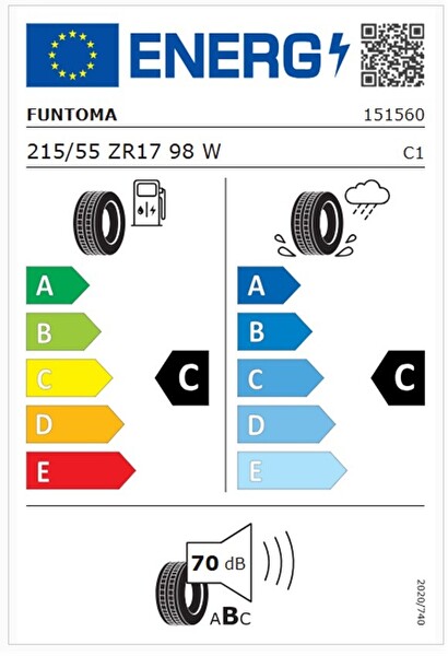 Funtoma 215/55 ZR17 TL 98W Reinf. Roadfun Sport Yaz Lastiği - Üretim Tarihi : 2026