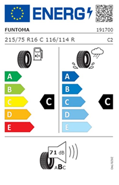Funtoma 215/75 R16 C TL 116/114R 10PR Vanfun Kamyonet Yaz Lastiği - Üretim Tarihi : 2026