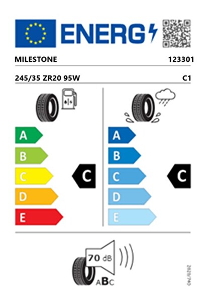 Milestone 245/35 ZR20 TL 95W Reinf. Carmile Sport Yaz Lastiği - Üretim Tarihi : 2026