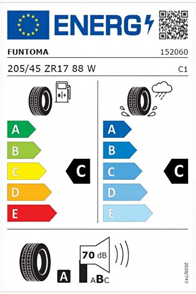 Funtoma 205/45 ZR17 TL 88W Reinf. Roadfun Sport Yaz Lastiği - Üretim Tarihi : 2026