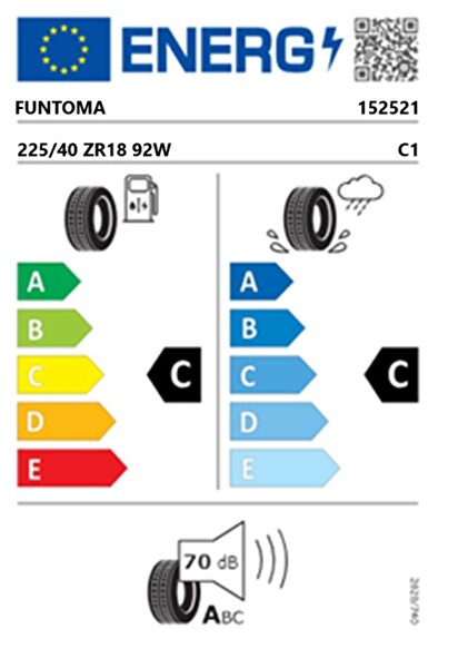 Funtoma 225/40 ZR18 TL 92W Reinf. Roadfun Sport Yaz Lastiği - Üretim Tarihi : 2026
