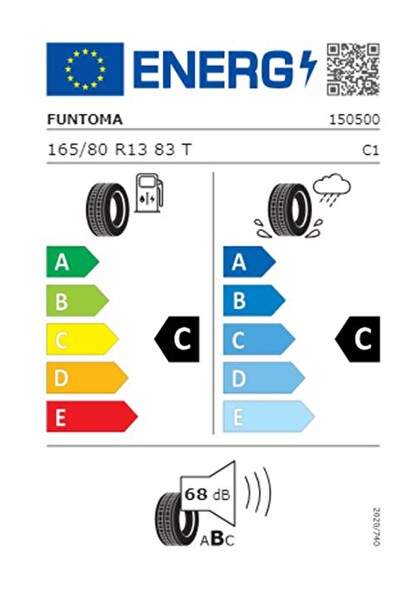 Funtoma 165/80 R13 TL 83T Roadfun Yaz lastiği - Üretim Tarihi : 2026