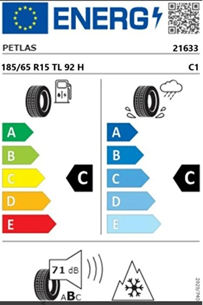 Petlas 185/65 R15 TL 92H Reinf. Multi Action PT565 Dört Mevsim Lastiği - Üretim Tarihi : 2026