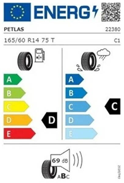 Petlas 165/60 R14 TL 75T Elegant PT311 Yaz Lastiği - Üretim Tarihi : 2026