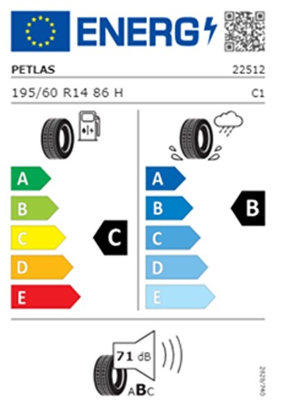 Petlas 195/60 R14 86H Imperium PT515 Oto Yaz Lastiği - Üretim Tarihi : 2026