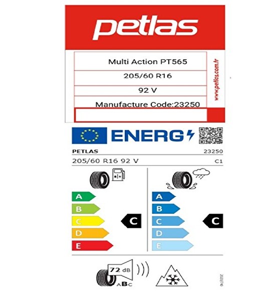 Petlas 205/60 R16 92V Multi Action PT565 Oto 4 Mevsim Lastiği - Üretim Tarihi : 2026