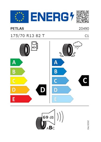 Petlas 175/70 R13 82T Elegant Pt311 Oto Yaz Lastiği - Üretim Tarihi : 2026