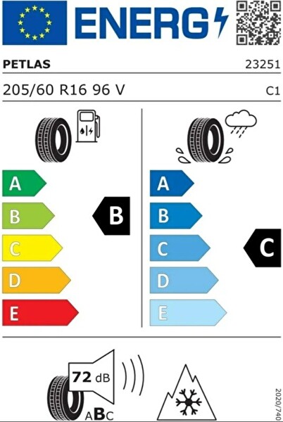 Petlas 205/60 R16 TL 96V Reinf. Multi Action PT565 Oto 4 Mevsim Lastiği - Üretim Tarihi : 2026