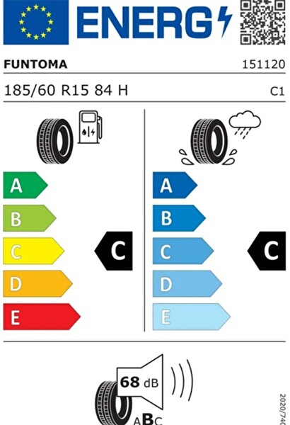 Funtoma 185/60 R15 TL 84H ROADFUN Yaz Lastiği - Üretim Tarihi: 2026