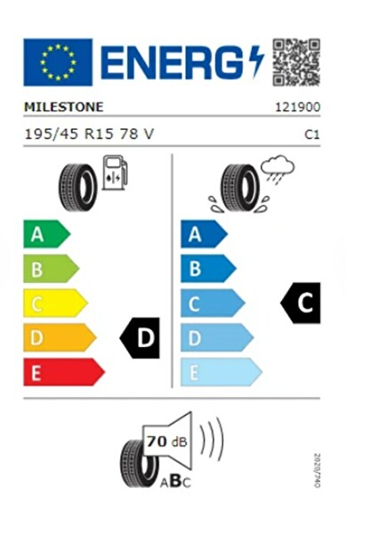 Milestone 195/45 R15 78V Carmile Oto Yaz Lastiği (Üretim Yılı: 2026)