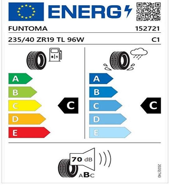 Funtoma 235/40 ZR19 TL 96W Reinf. Roadfun Sport Oto Yaz Lastiği - Üretim Tarihi : 2026