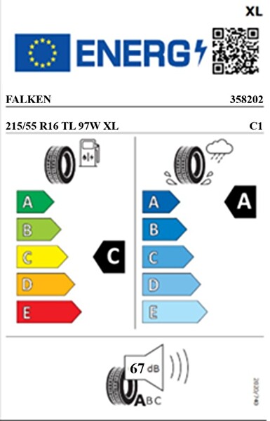 Falken 215/55 R16 97W XL Ziex ZE320 Oto Yaz Lastiği - Üretim Tarihi : 2026
