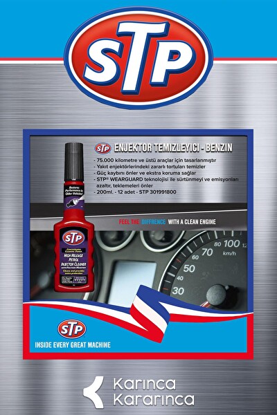 STP Benzinli Yüksek KM'li Araçlar İçin Enjektör Temizleyici 200 ML