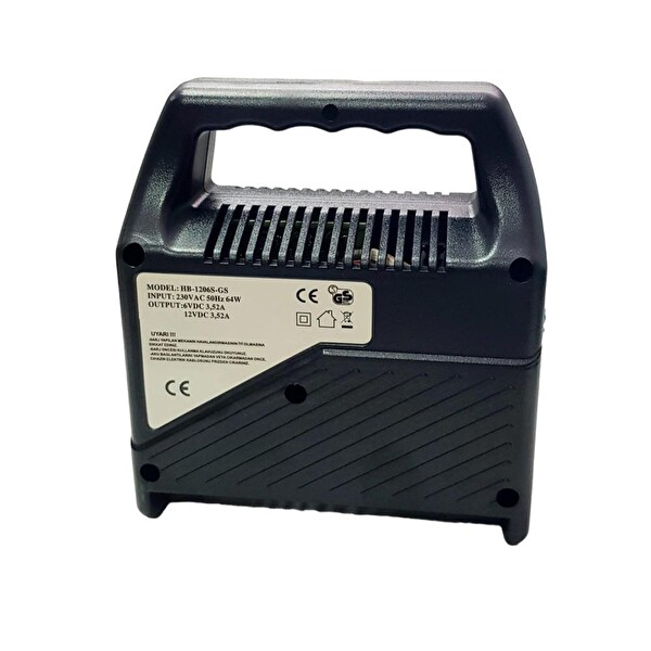 Electroon HB-1206S 6V-12V Ayarlı 6 Amper Taşınabilir Akü Şarj Cihazı