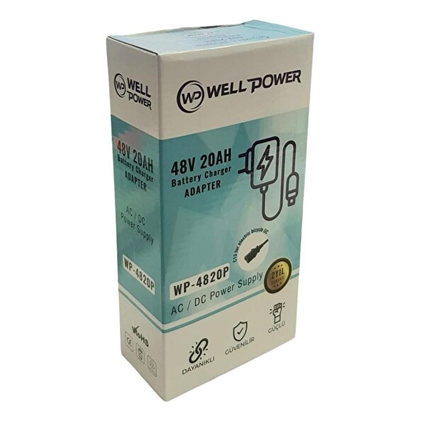 WellPower 48 Volt 20 Amper Elektrikli Bisiklet Şarj Adaptörü