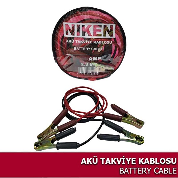 Niken
										Niken Akü Takviye Kablosu Seti 1200 Amp 2,3Mt 046 002 05 01