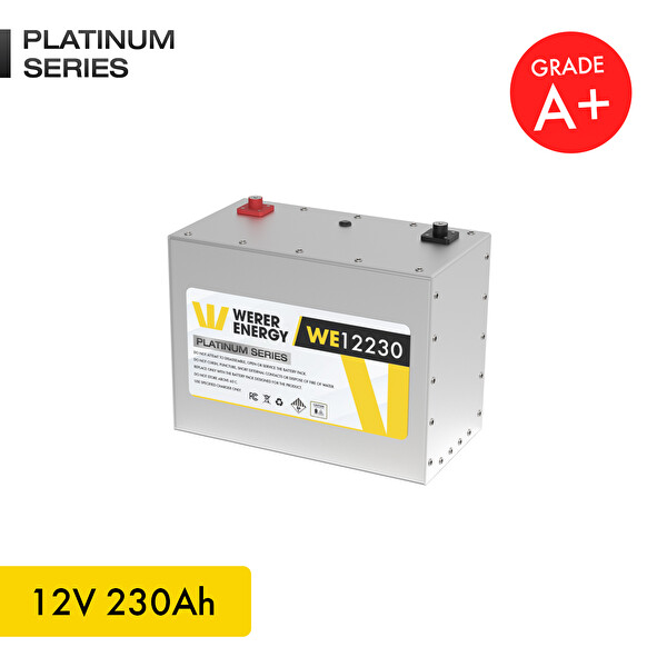 WERER ENERGY 12V 230Ah LiFePO4 Platinum Series Bluetooth'lu Lityum Demir Fosfat Akü