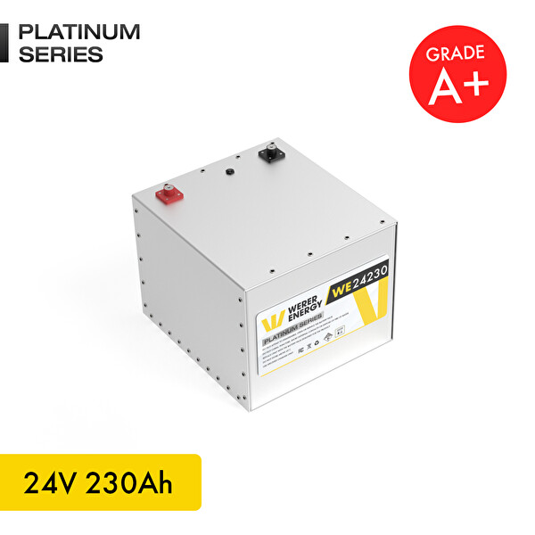 WERER ENERGY 24V 230Ah LiFePO4 Platinum Series Bluetooth'lu Lityum Demir Fosfat Akü