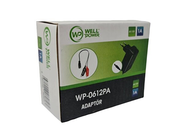 WellPower 6V-12V 1Amper Akü-Batarya Şarj Adaptörü WP-0612P