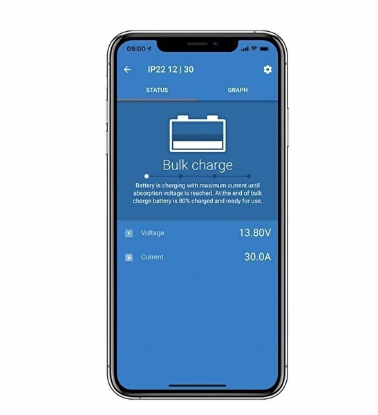 Victron Energy Solar A Enerji Blue Smart IP22 Akü Şarj Cihazı 24/16(3) - 3 Çıkışlı - BPC241648002