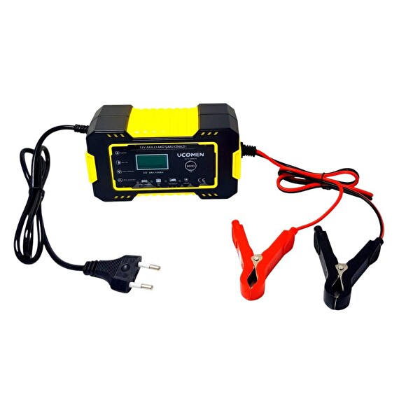 Electroon Ucomen UC-C120501A Sarı 12 Volt 6 Amper LED Göstergeli Akü Şarj Cihazı