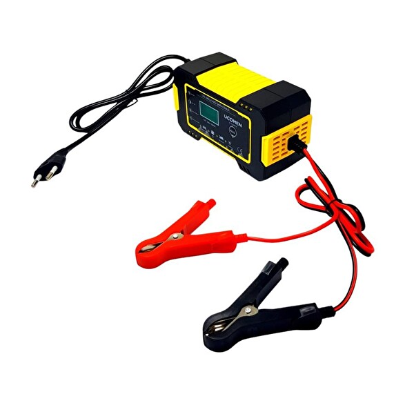 Electroon Ucomen UC-C120501A Sarı 12 Volt 6 Amper LED Göstergeli Akü Şarj Cihazı