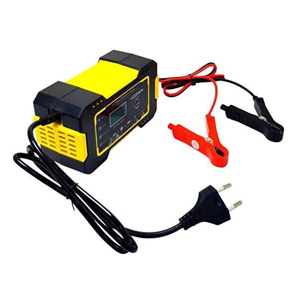 Electroon Ucomen UC-C120501A Sarı 12 Volt 6 Amper LED Göstergeli Akü Şarj Cihazı