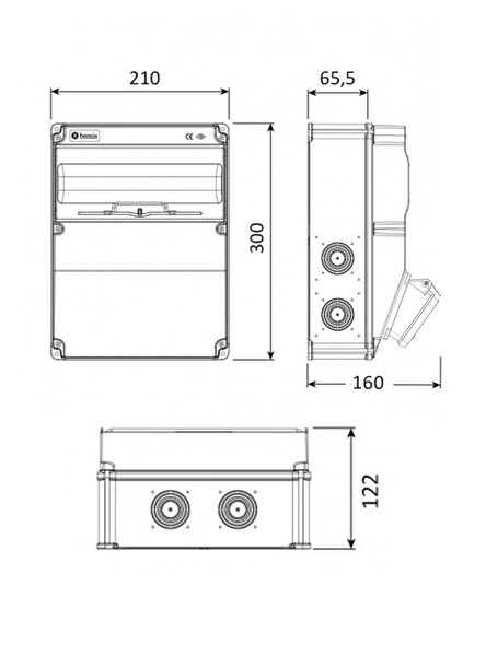 Sgstec 22kW Elektrikli Araç Şarj Cihazı Besleme Kutusu (Prizli)