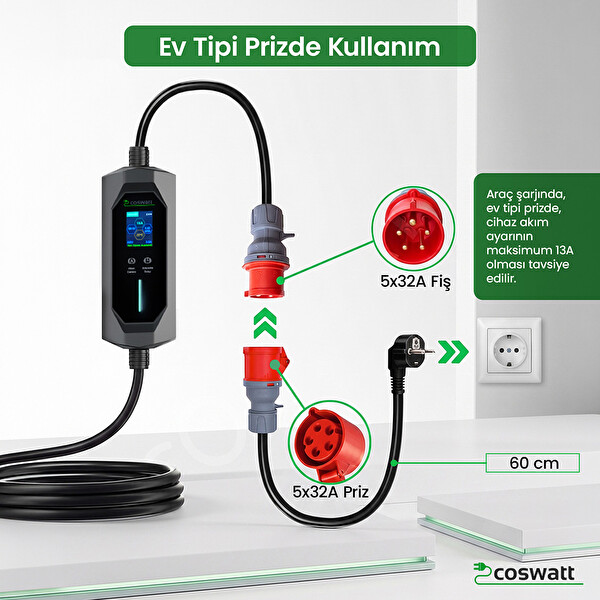 Cks Enerji 22 Kw Taşınabilir Hızlı Araç Şarj İstasyonu Çanta ve Dönüştürücü