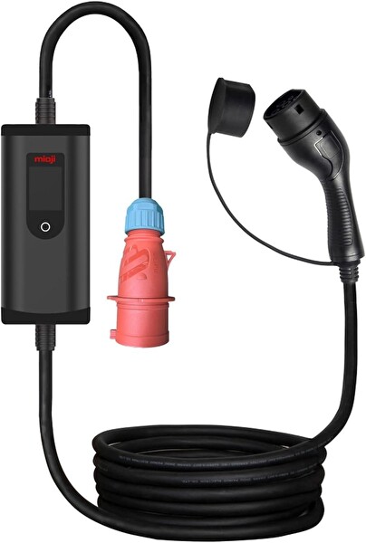 Mioji Mio FC22 3.5/22KW 16/32A 2.4 LCD Ekran IP65 Suya Dayanıklı Taşınabilir Elektrikli Araç Şarj Cihazı