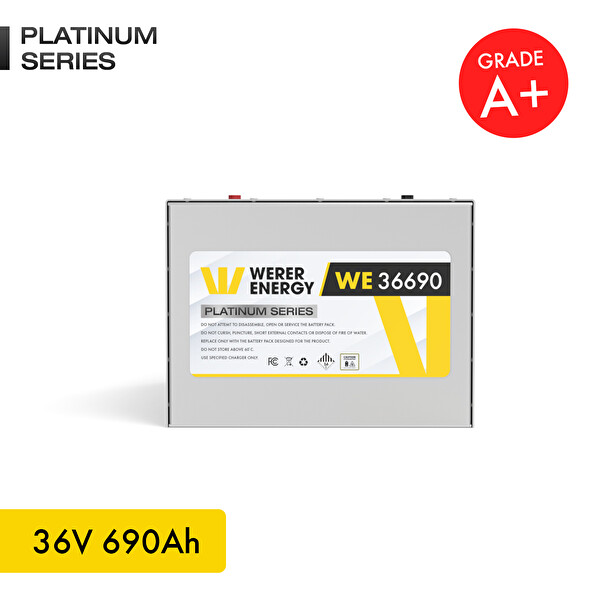 WERER ENERGY 36V 690Ah LiFePO4 Platinum Series Bluetooth'lu Lityum Demir Fosfat Akü - Üretim Yılı: 2025