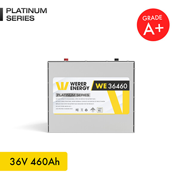 WERER ENERGY 36V 460Ah LiFePO4 Platinum Series Bluetooth'lu Lityum Demir Fosfat Akü - Üretim Yılı: 2025