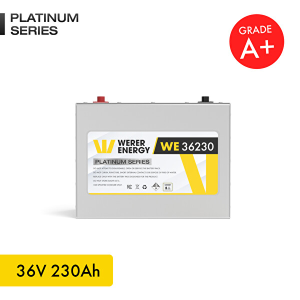 WERER ENERGY 36V 230Ah LiFePO4 Platinum Series Bluetooth'lu Lityum Demir Fosfat Akü - Üretim Yılı: 2025