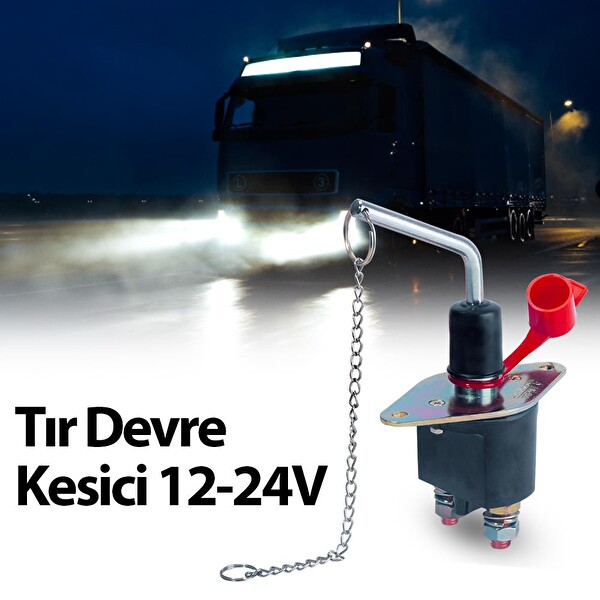 Mega Oto Market 12-24V Isıya Dayanıklı Tır Devre Kesici Akü Şalter