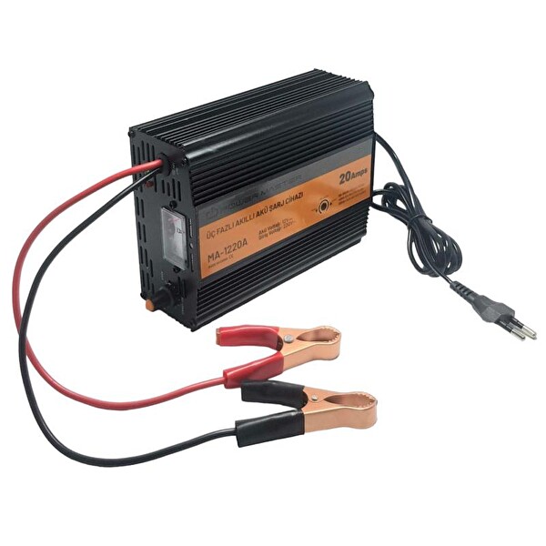 Powermaster MA-1220A 12 Volt 20 Amper Akıllı Akü Şarj Cihazı
