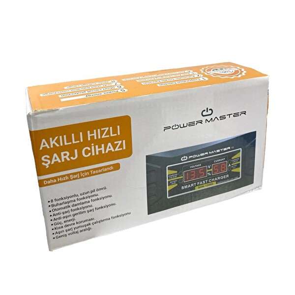 Powermaster SON-1206D 12 Volt 6 Amper Dijital Akıllı Akü Şarj Cihazı