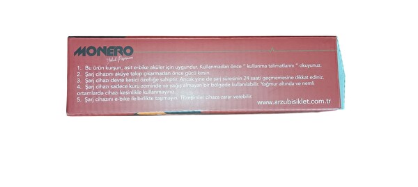 Monero 60V 20-24Ah E-Bike Devre Kesicili Göstergeli Şarj Cihazı