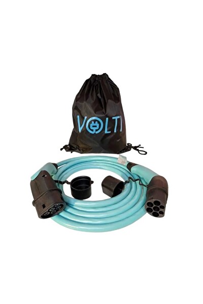 Volti Elektrikli Araç Düz Şarj Kablosu 10M / Tip-2 / 22 Kw / 32A / 380V Ac